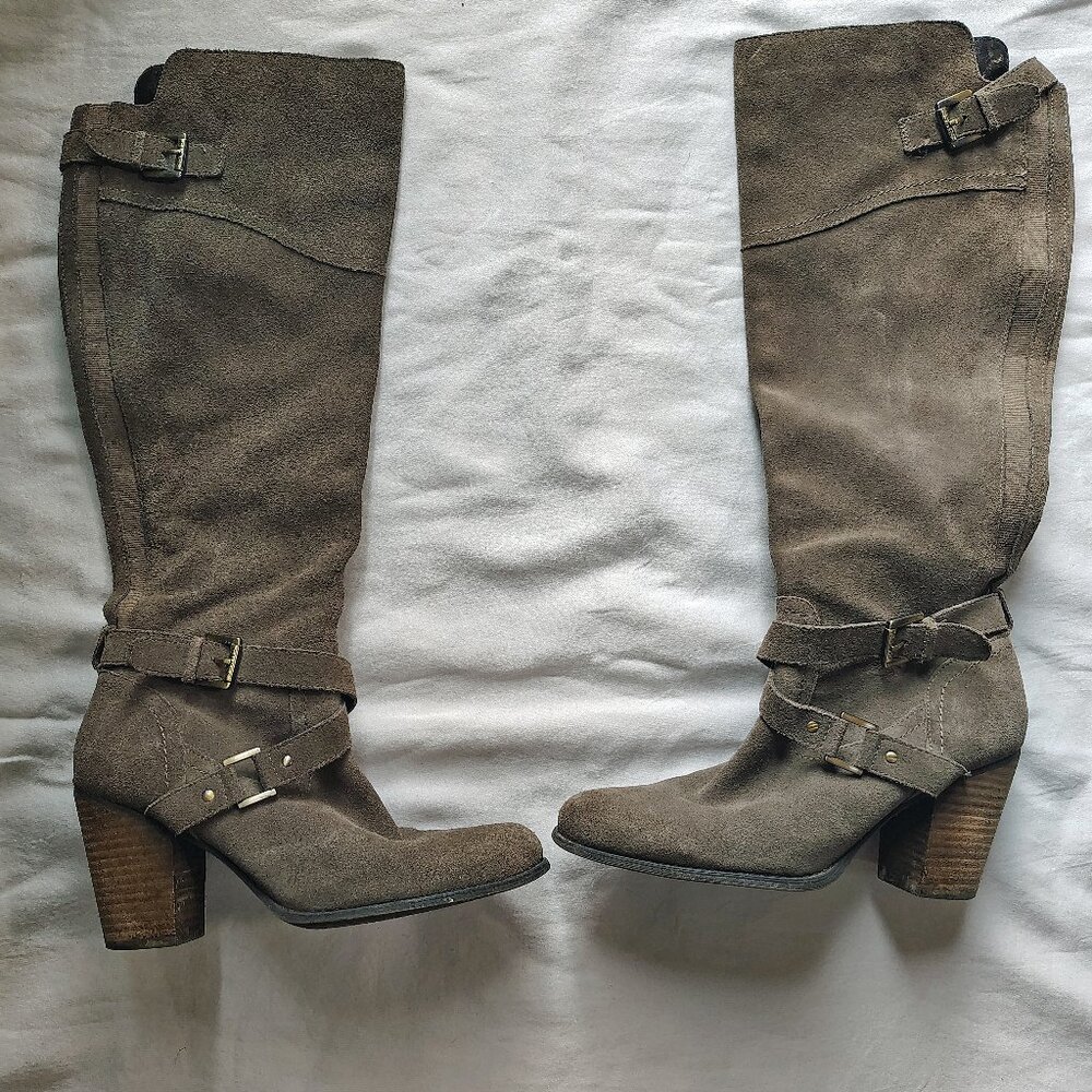 Guess Brown Suede Knee-High Boots – Size 9.5
